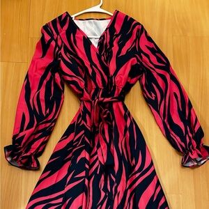 SHEIN dress long sleeve perfect summer dress. Pink and Blue.